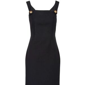 Prada Fitted Mid-Length Dress with Gold Button Dress Size 36